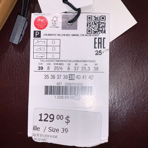 NWT Zara Leather Strappy Sandals - Picture 16 of 16